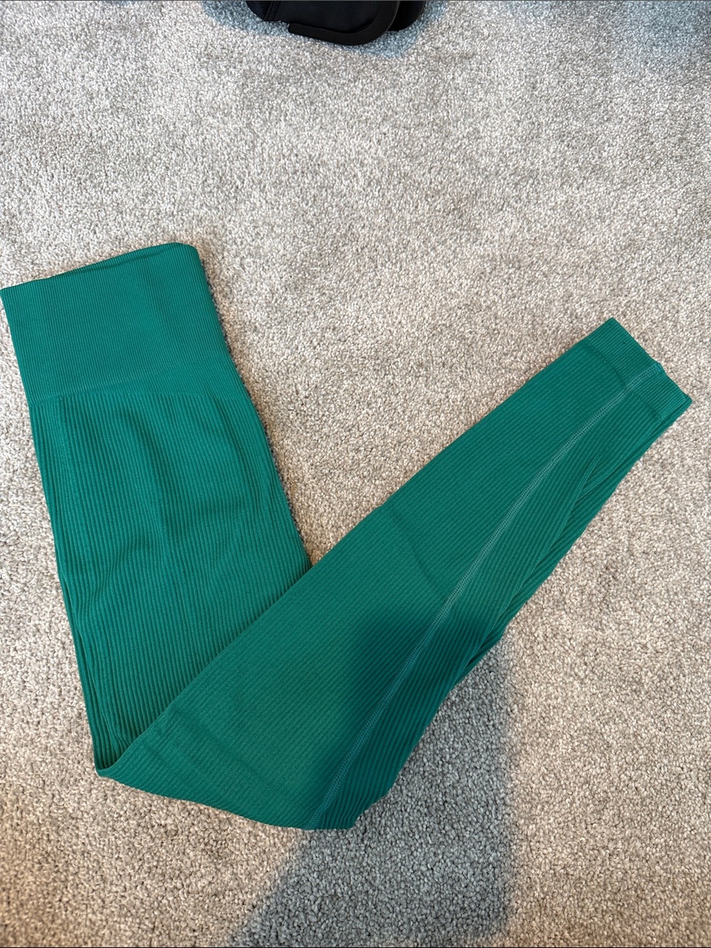 Amazon Women's Emerald Ribbed High-Waist Leggings